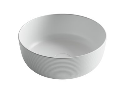 Раковина накладная круглая 356x356x135, цвет белый матовый