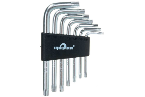 Набор Г-образных звездочек торкс 7 предметов СЕРВИС КЛЮЧ PROFFI 76430