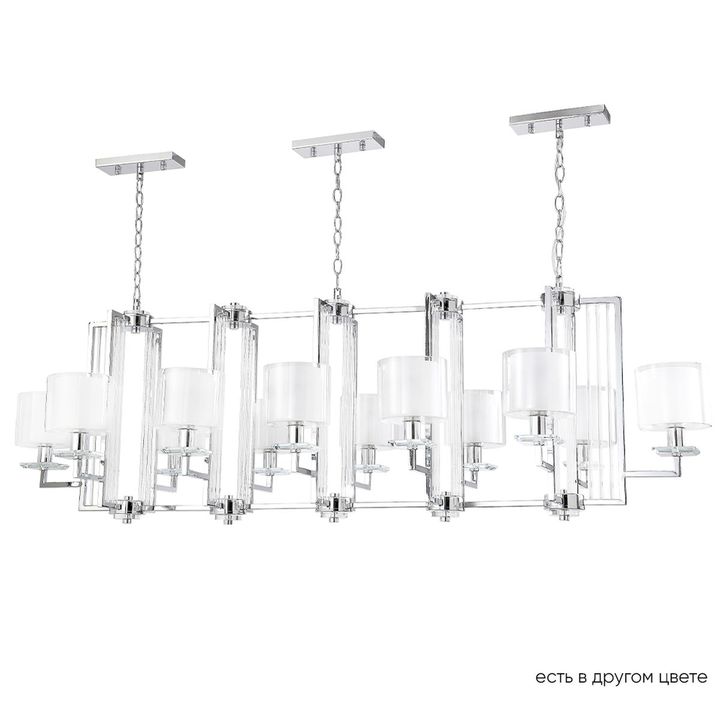 Подвесная люстра Crystal Lux Nicolas SP12 L1600 Nickel/White
