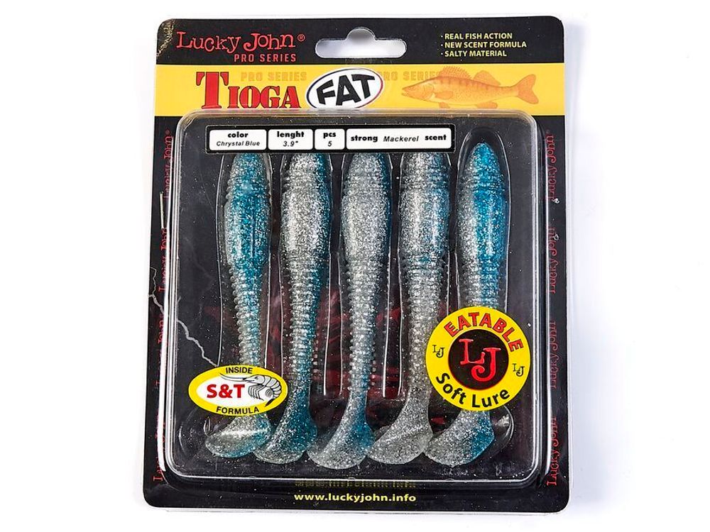 Виброхвост Lucky John TIOGA FAT 3.9in (100 мм), цвет T05,  5 шт/уп