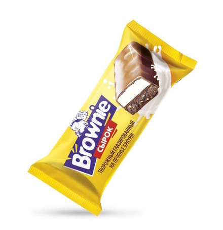 Сырок творожный глазированный "Брауни" Шоколадный на печенье брауни 23% 65г. Брест