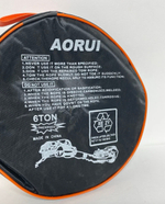 6Т-4.5М \ Трос буксировочный для автомобиля, 6 тонн, 4.5 метра, желтый, с крюками, AORUI, TG (1 шт.)