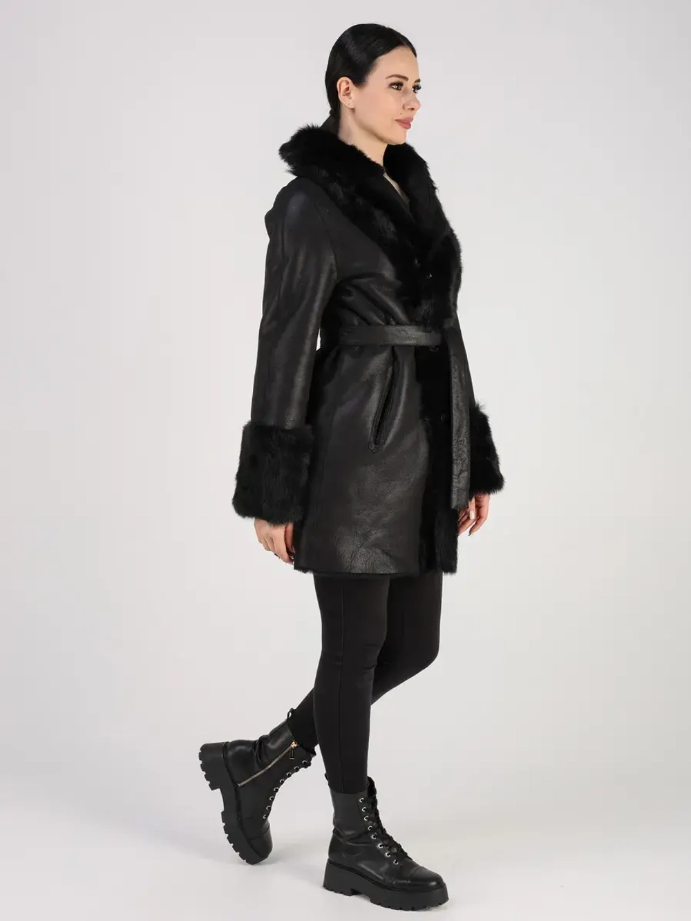 Дубленка зимняя шуба натуральная двусторонняя