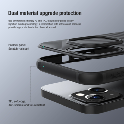 Двухкомпонентный усиленный чехол от Nillkin для смартфона iPhone 14 и 13, серия Super Frosted Shield Pro