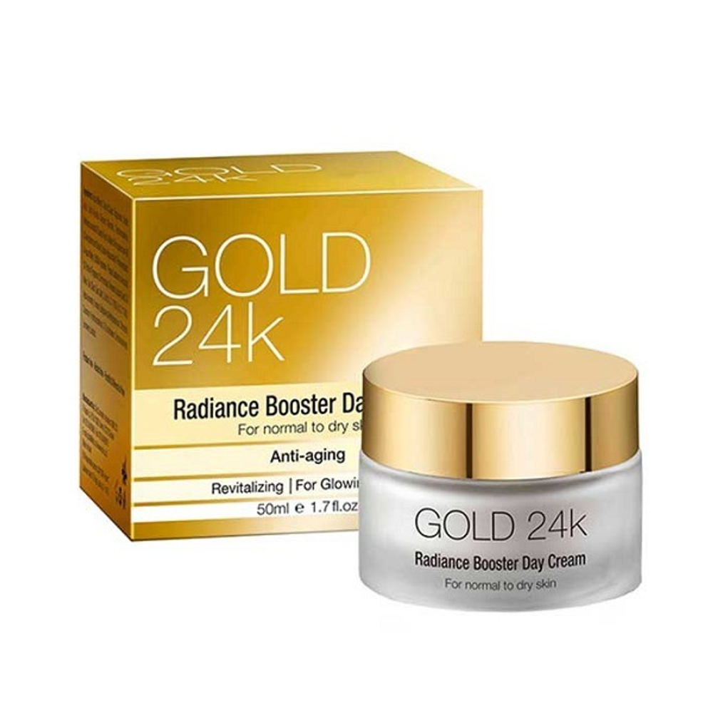 Обновляющий дневной крем для нормальной и сухой кожи с Золотом Chic++ 24K Gold Radiance Booster Anti-Aging Day Cream 50мл