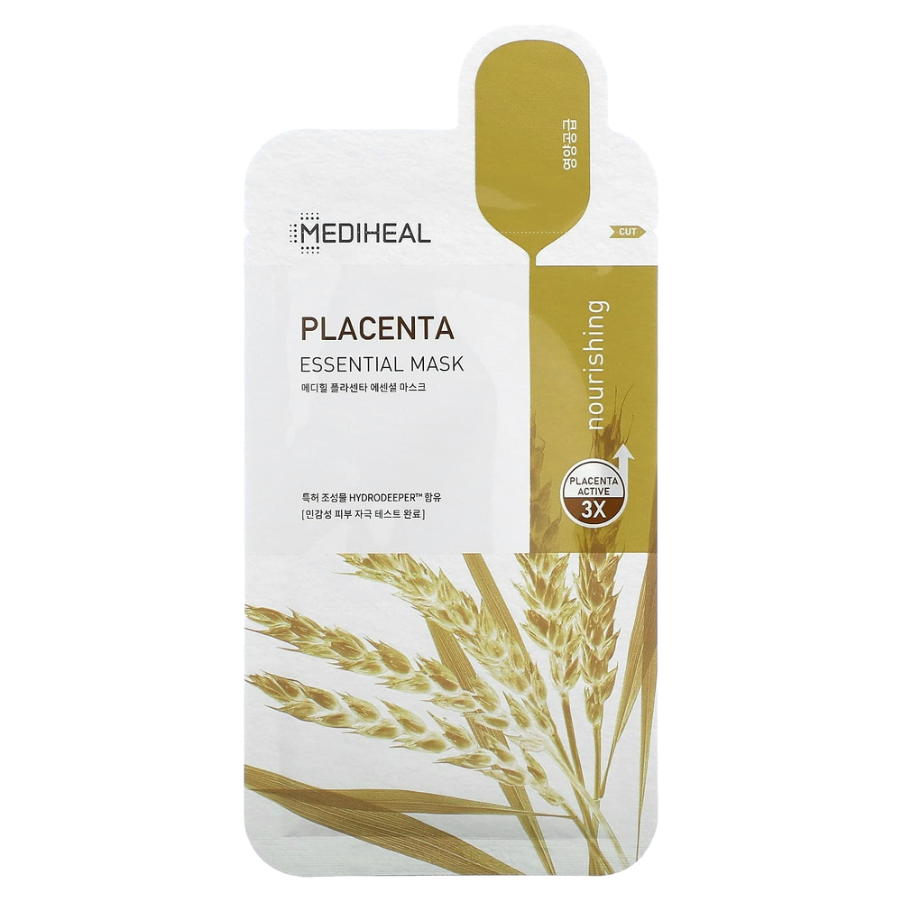 MEDIHEAL, Placenta, Essential Beauty Mask, 10 шт., По 24 мл (0,81 жидк. унц.)