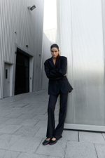 Брюки палаццо в полоску