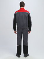 Костюм Строй-2 CH МВО (тк.Смесовая,280) п/к, т.серый/красный/черный
