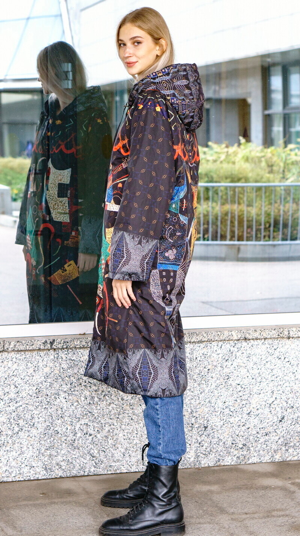 Двустороннее пальто-парка