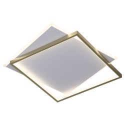 Светильник потолочный светодиодный ЭРА Модерн Lima CLL-1-82 3K-6,5K RC WH+GD с ДУ белый-золото | Светильники SPB-6 с ДУ