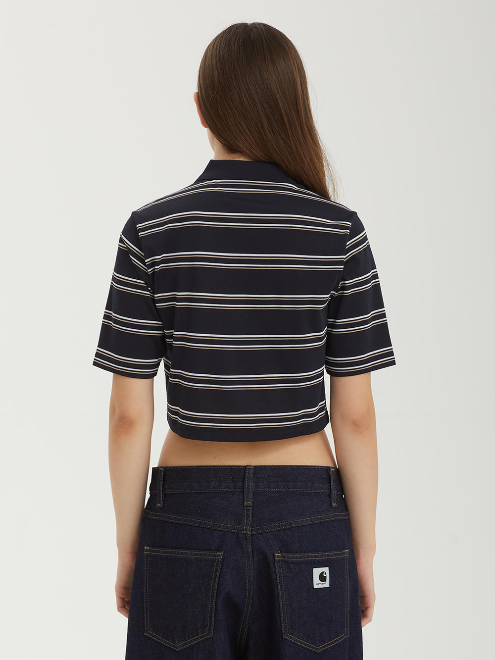 Женская Рубашка-поло Striped