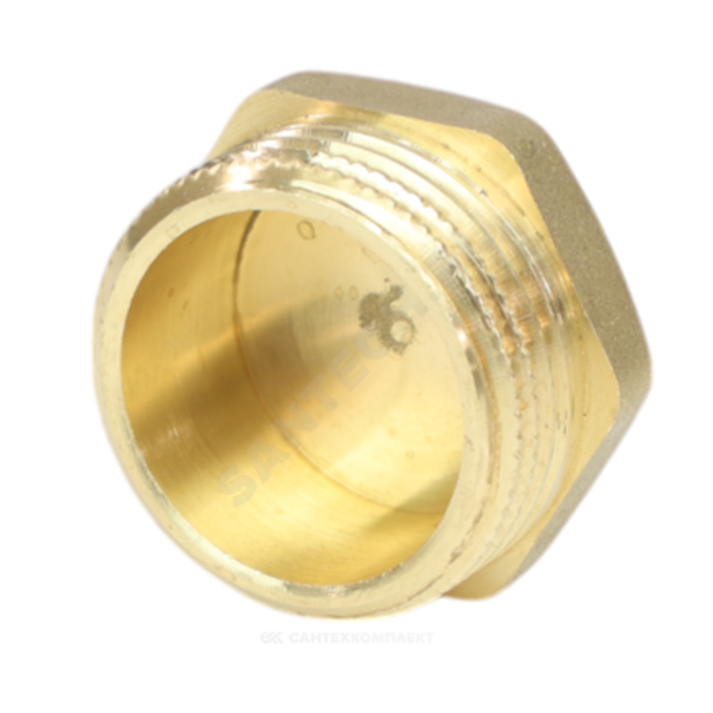 Заглушка латунь Ду 50 (2") НР LD LD.65.505.50