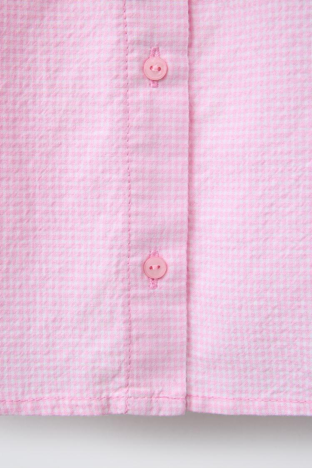 ZARA РУБАШКА В КЛЕТКУ ВИШИ, РОЗОВЫЙ