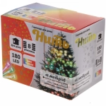 Гирлянда для дома 16м 180 ламп LED прозрач.пров.,8 реж, IP-20, Мультицвет (возможность соединения)