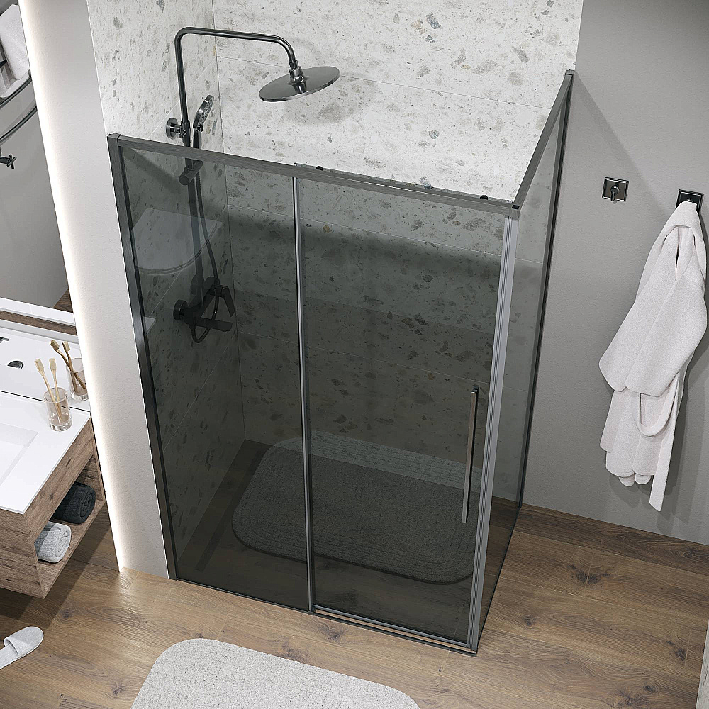 Душевой уголок Grossman Galaxy 110х100 120.K33.01.1110.42.10 стекло тонированное/профиль графит сатин