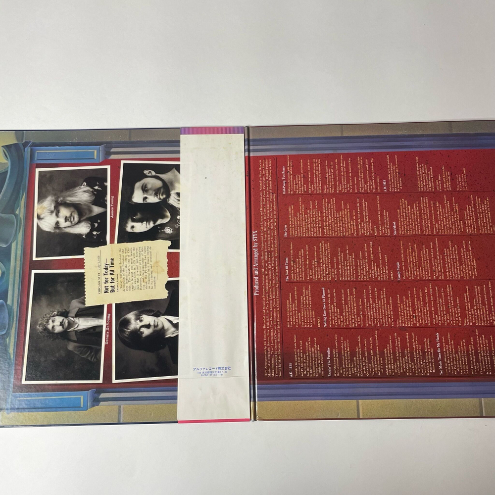 Винтажная виниловая пластинка LP Styx Paradise Theatre (Japan 1981) (Obi) Too Much Time On My Hands