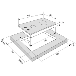 Газовая варочная панель Krona Galileo 30 BL