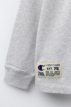 ZARA Х CHAMPION ® ФУТБОЛКА С ЭТИКЕТКОЙ, СЕРЫЙ