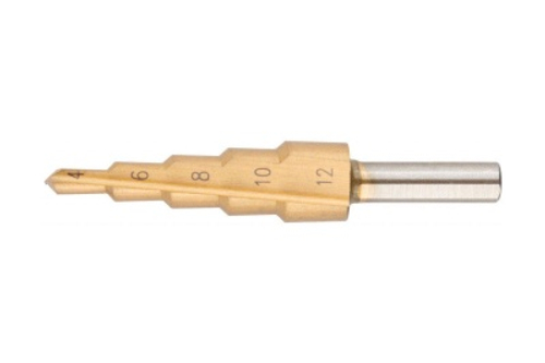 Сверло по металлу HSS ступенчатое 4-12мм