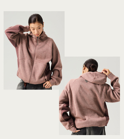 Худи Nothomme Blue Men’s Outdoor Color-Block Fleece Zip-Up Hoodie