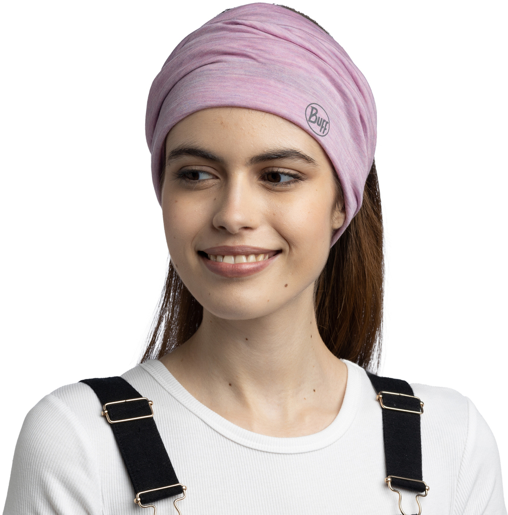 Шерстяной шарф-труба Buff Merino Lightweight Solid Pansy