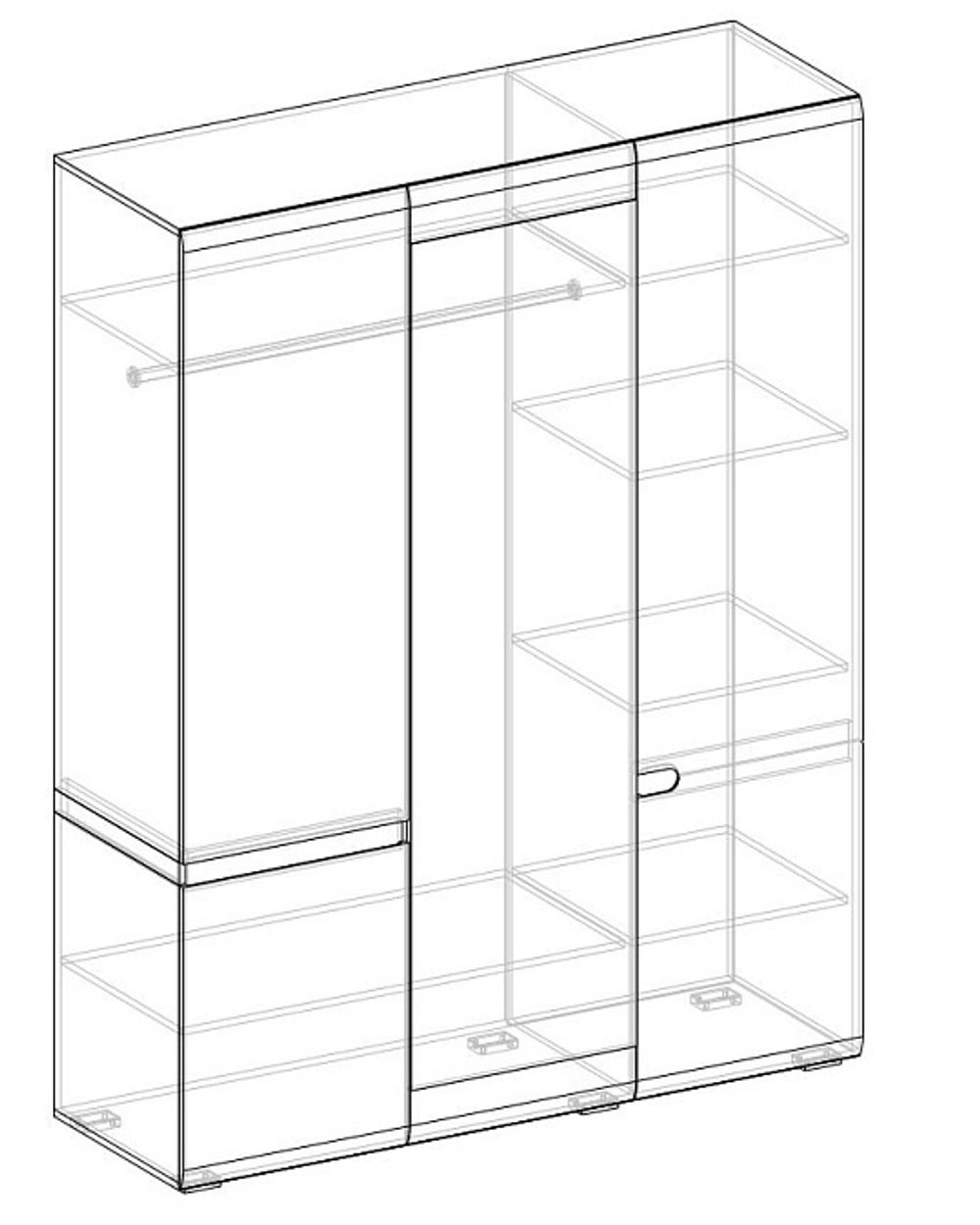 Ультра Шкаф 3-х ств.(540)