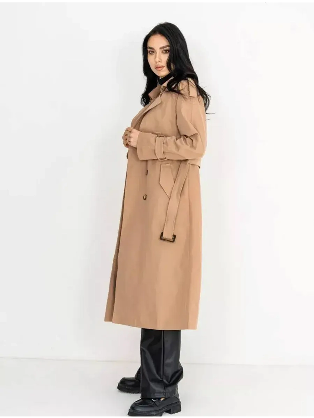 Тренч длинный оверсайз плащ