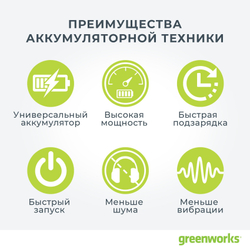 Лодочный мотор аккумуляторный GREENWORKS G40TM55 40В,25кг (9000207)