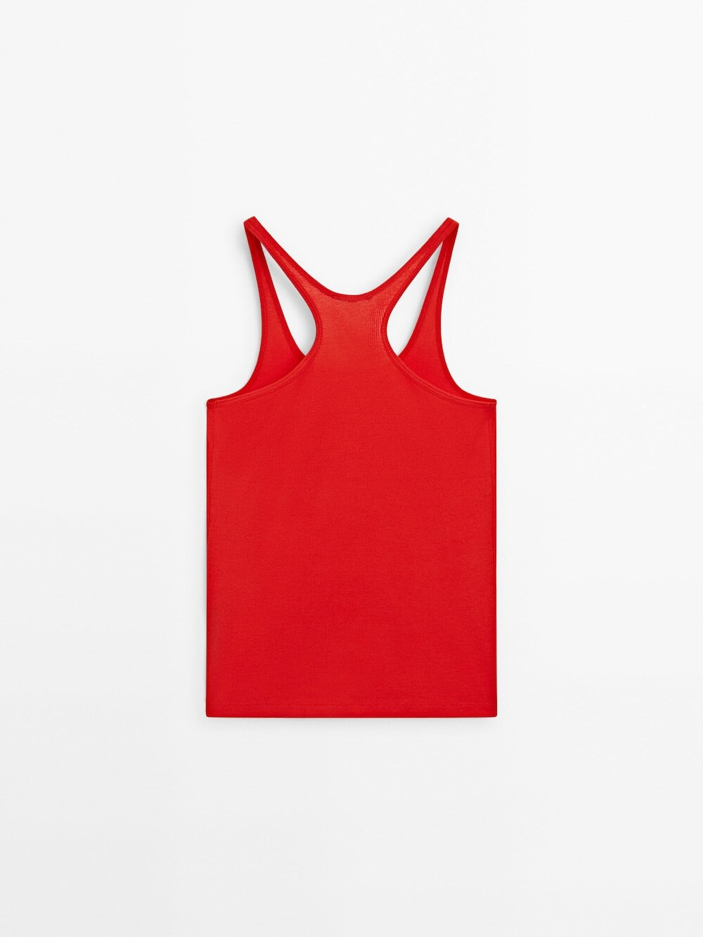 Massimo Dutti Топ из 100% хлопка с бретелями, красный