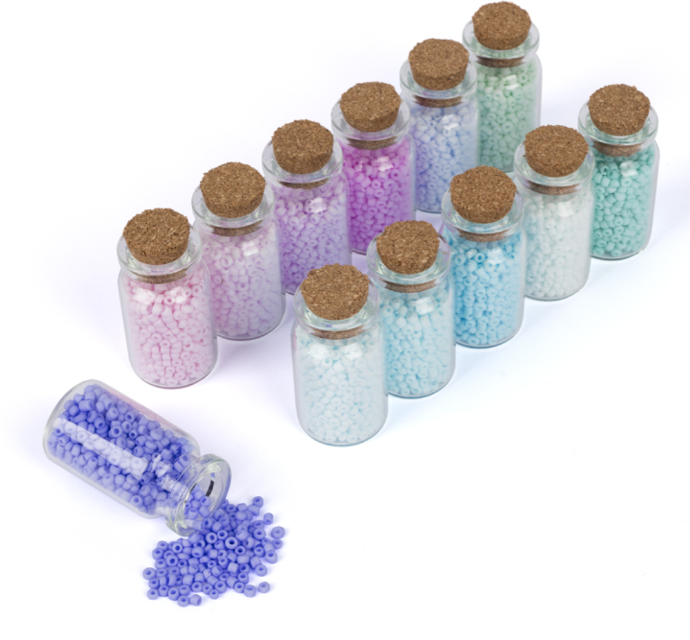 "Zlatka" набор бисера для рукоделия SGB №8 ассорти макарун матовый