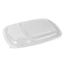 Крышки для одноразовый контейнеров К-230, 2-х секц. (300 шт)