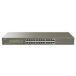 Коммутатор TENDA TEG1124P-24-250W Коммутатор в стойку 24-Ports 10 / 100 / 1000 Base-T 24-Ports PoE(PoE бюджет 225W)