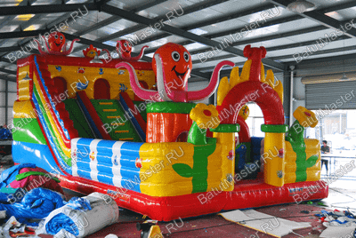 Коммерческий надувной батут "Осьминожье царство 2"