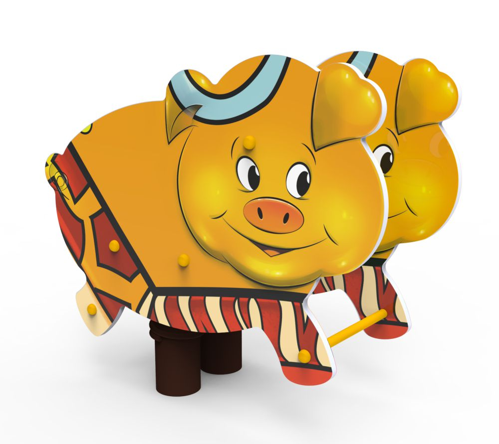 Качели на пружине Хрюшка, паттерн Этник КЧ037.01