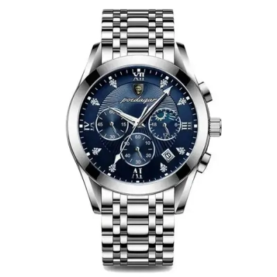 Часы наручные кварцевые POEDAGAR на металлическом браслете, серебристый W9022200-08