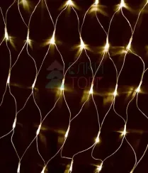 Светодиодная сетка с контроллером 2*3 м., 384 теплых белых LED ламп, прозрачный ПВХ, Beauty Led (NTL384C-10-2WW)