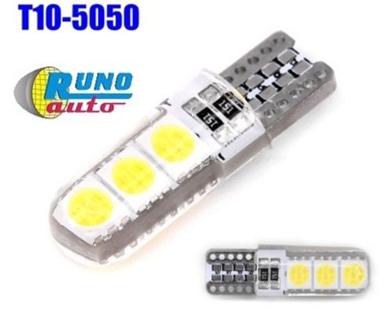 Светодиод габаритный T10-5050-6SMD-PCB-SILICAGEL Transparent