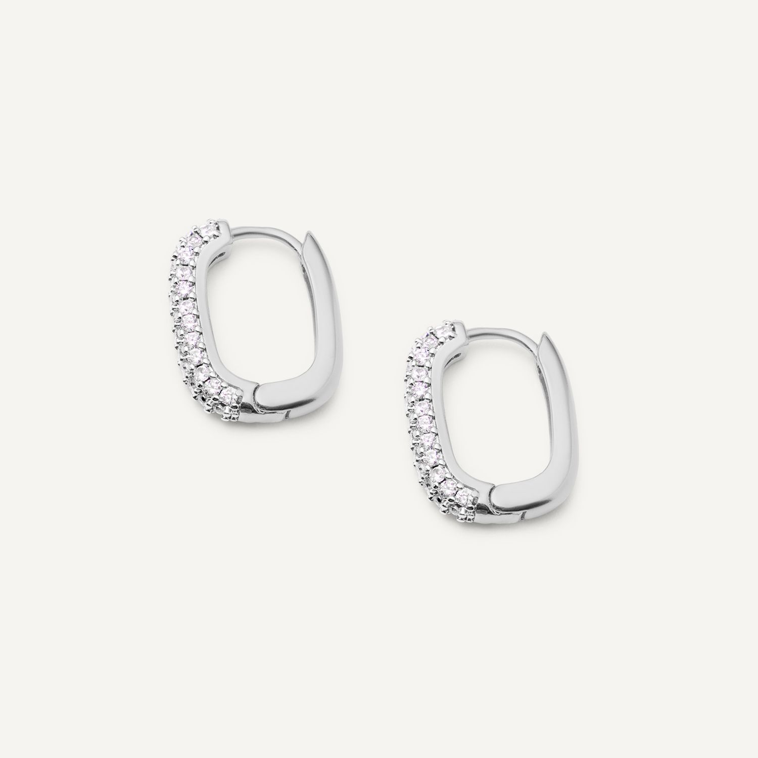 Серьги Oblong Shine Earrings – Silver