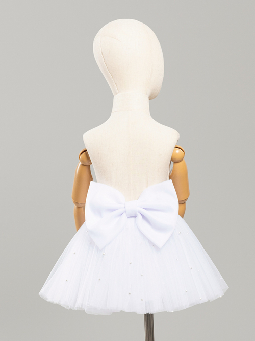 Юбка с бусинками, Белый