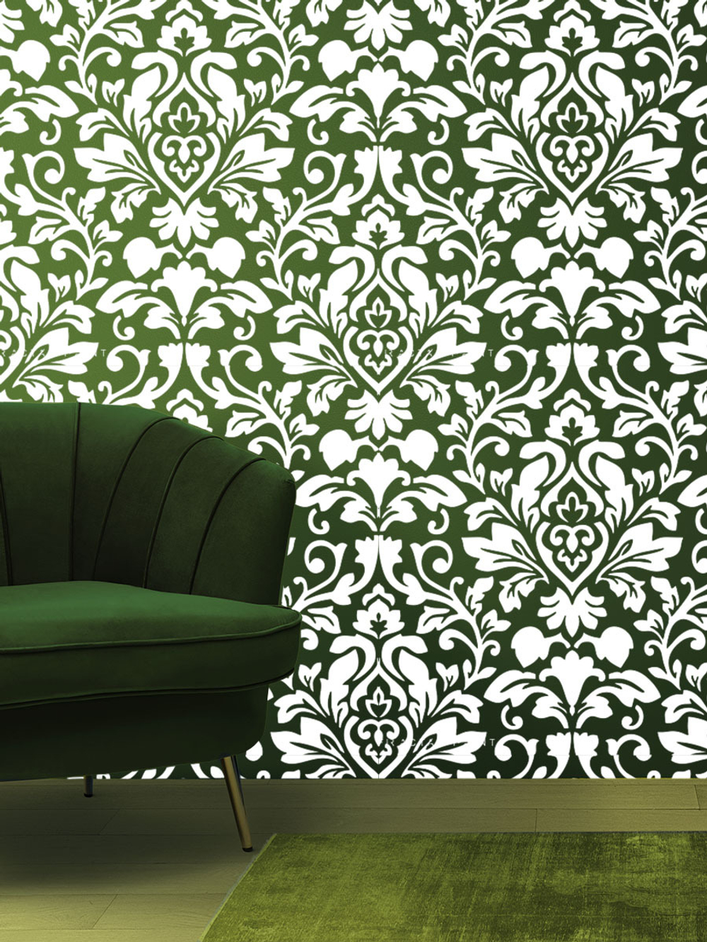 Трафарет для стен из пластика многоразовый 068