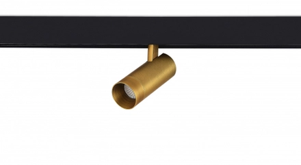 Светодиодный светильник Alpha для SPACE Track system 10Вт, D50xL160 мм, 796Лм, 36°, 3000К, диммируемый 0-10В, Ra >90, латунь
