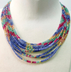 Колье Эстерелла сапфир, рубин, изумруд(н)