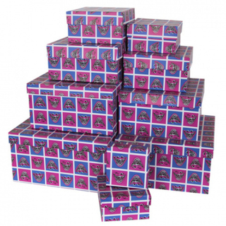 Коробка квадрат 26,3*26,3*14см Зубастики 1шт