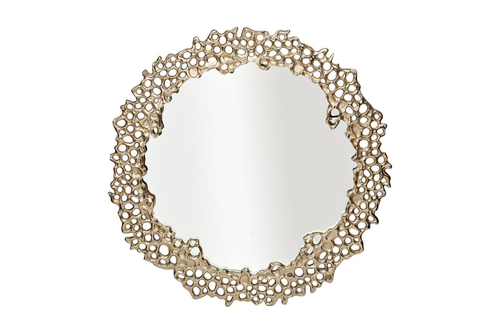 Garda Decor Зеркало декоративное "Соты" в золотой раме