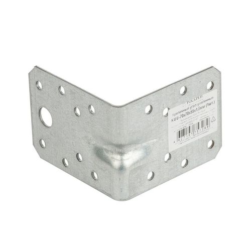 Уголок крепежный усиленный 90х90х65х1,8 мм ШК