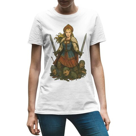 Футболка "Воительница", белая