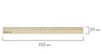 Линейка деревянная 30см. канадская сосна (STAFF)