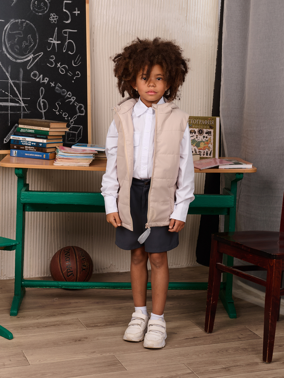 Жилет детский  SCHOOL бежевый