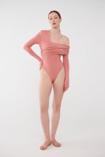ТОП-БОДИ НА ОДНО ПЛЕЧО, ПУДРОВЫЙ РОЗОВЫЙ