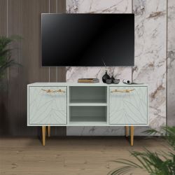 Тумба под ТВ Арт Колор leaves 117см Стайл Голд Серый дым